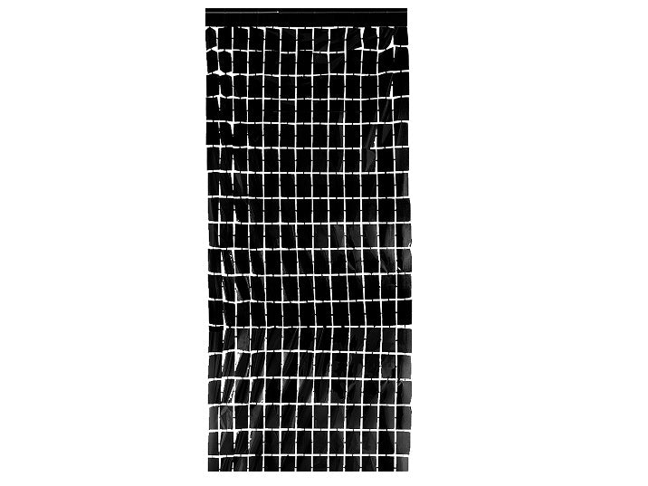 rideau de porte aluminium noir 2x1m