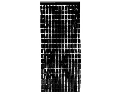 rideau de porte aluminium noir 2x1m