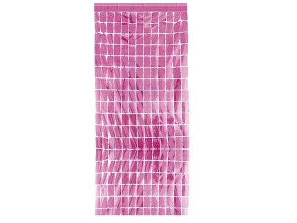 rideau de porte aluminium rose clair 2x1m