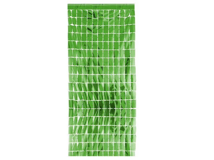 rideau de porte aluminium vert 2x1m