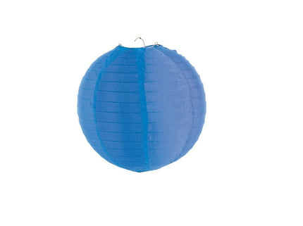 lampion avec porte bougie intérieur extérieur bleu 30cm