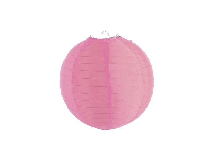 lampion avec porte bougie intérieur extérieur rose 50cm