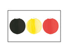 lot de 3 lampions nylon noir jaune rouge 30cm