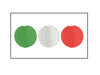 lot de 3 lampions nylon vert blanc rouge italie 30cm