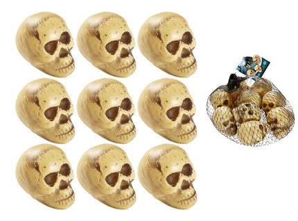 lot de 9 décorations mini crânes 5cm