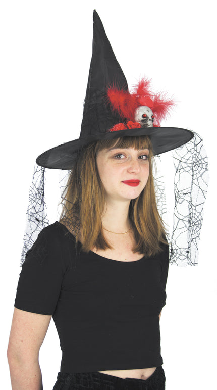 CHAPEAU SORCIERE ROUGE