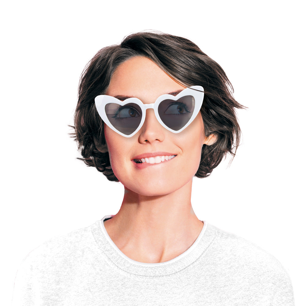 LUNETTES VINTAGE COEUR WHITE