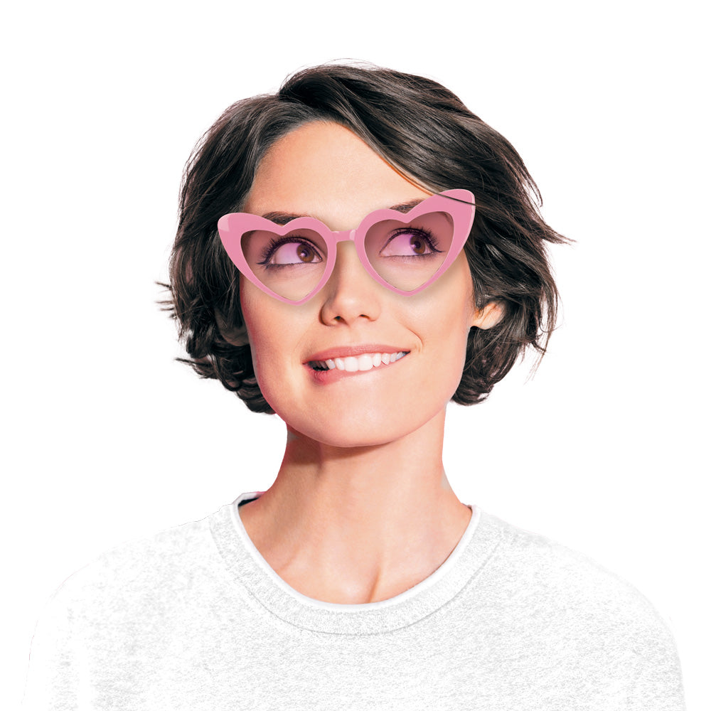 LUNETTES VINTAGE COEUR PINK