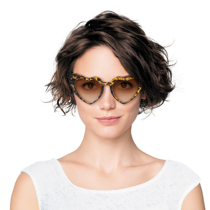 LUNETTES VINTAGE COEUR LEOPARD