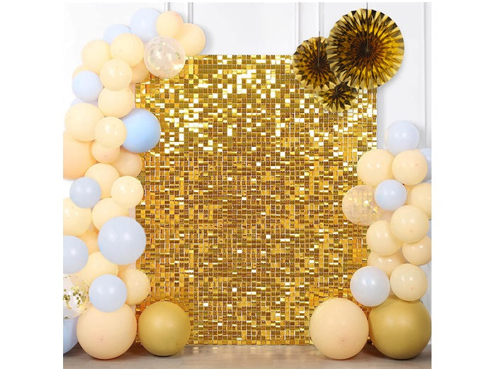 décoration dalle murale or métallisée 30x30cm