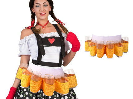 ceinture porte-gobelets motif bière 135x20cm