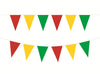 guirlande 48 fanions rouge jaune vert 30m