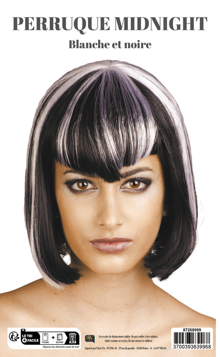 PERRUQUE MIDNIGHT BLANCHE ET NOIRE