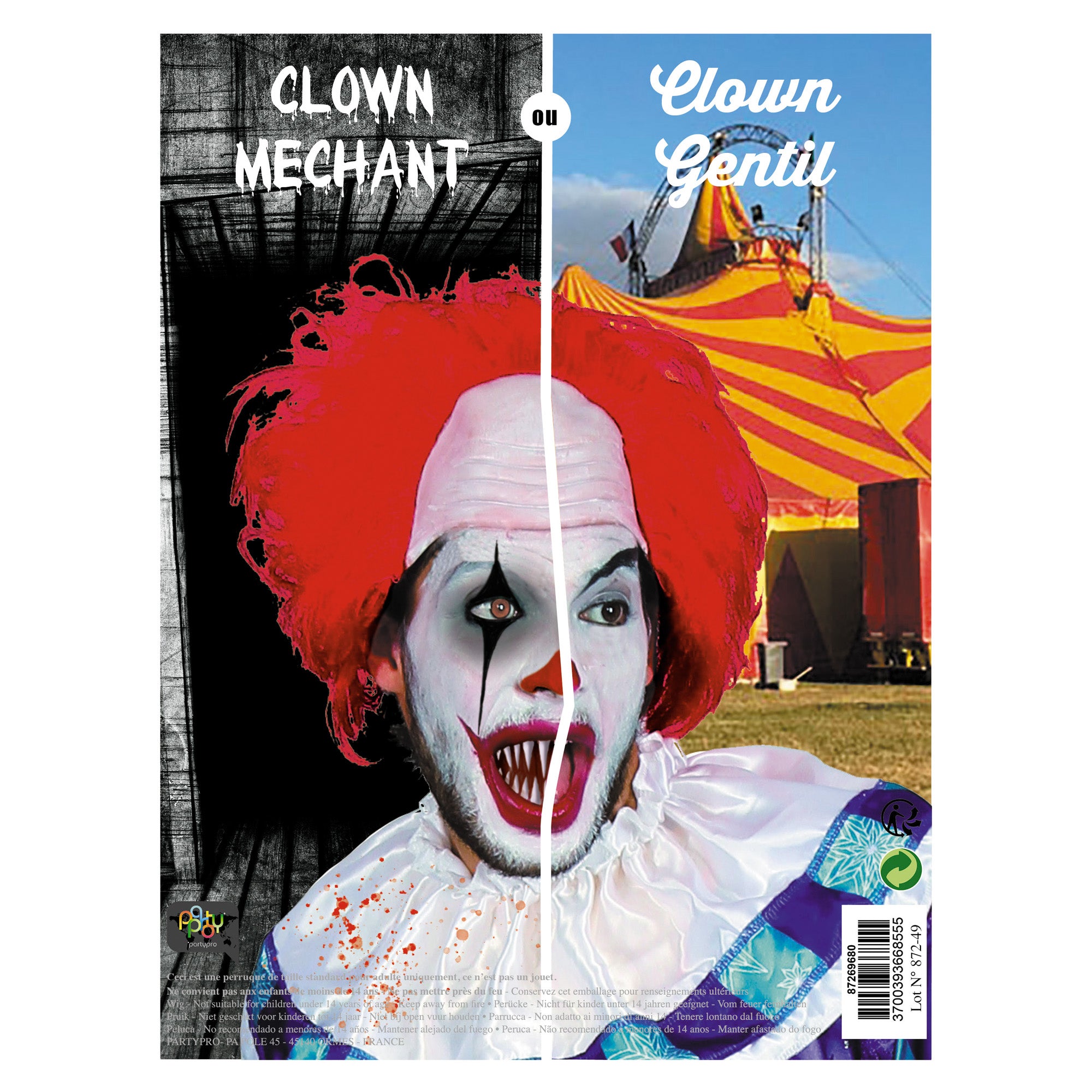 PERRUQUE CLOWN ROUGE