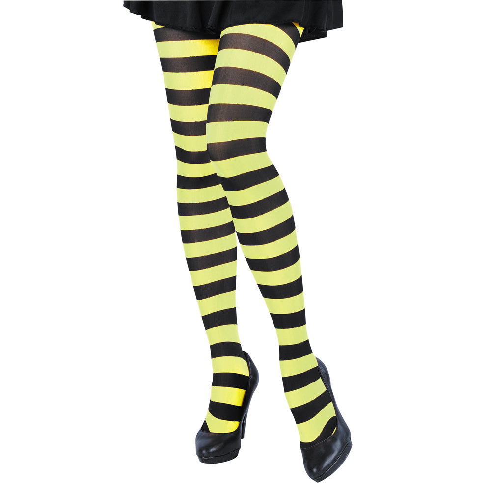 COLLANT RAYE NOIR/JAUNE