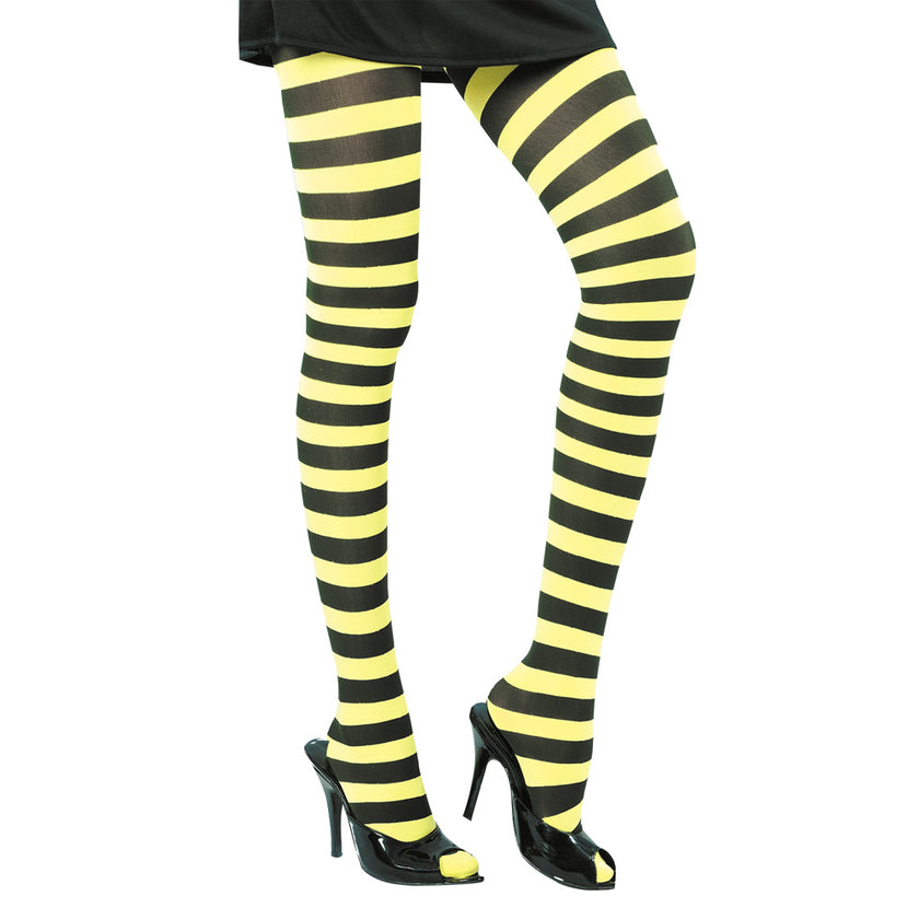 COLLANT RAYE NOIR/JAUNE