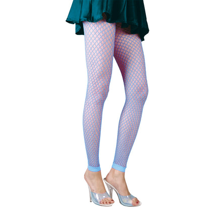 LEGGING RESILLE BLEU FLUO