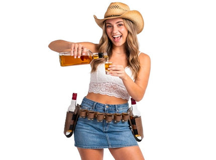 ceinture porte-bouteilles avec 6 gobelets inclus adulte