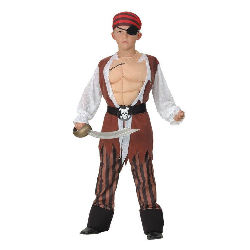 COSTUME PIRATE MUSCLE 7-9ANS