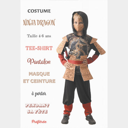 COSTUME NINJA DRAGON 4-6ANS