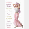 QUEUE DE SIRENE ROSE + SERRE TETE 4-6ANS