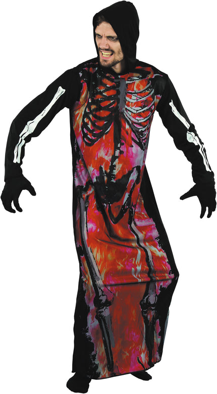 COSTUME SQUELETTE EN FEU