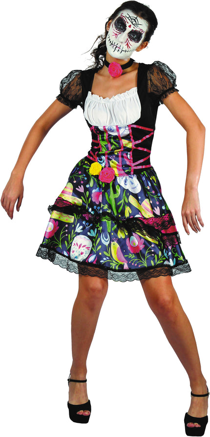 COSTUME DIA DE LA MUERTE FLEURI