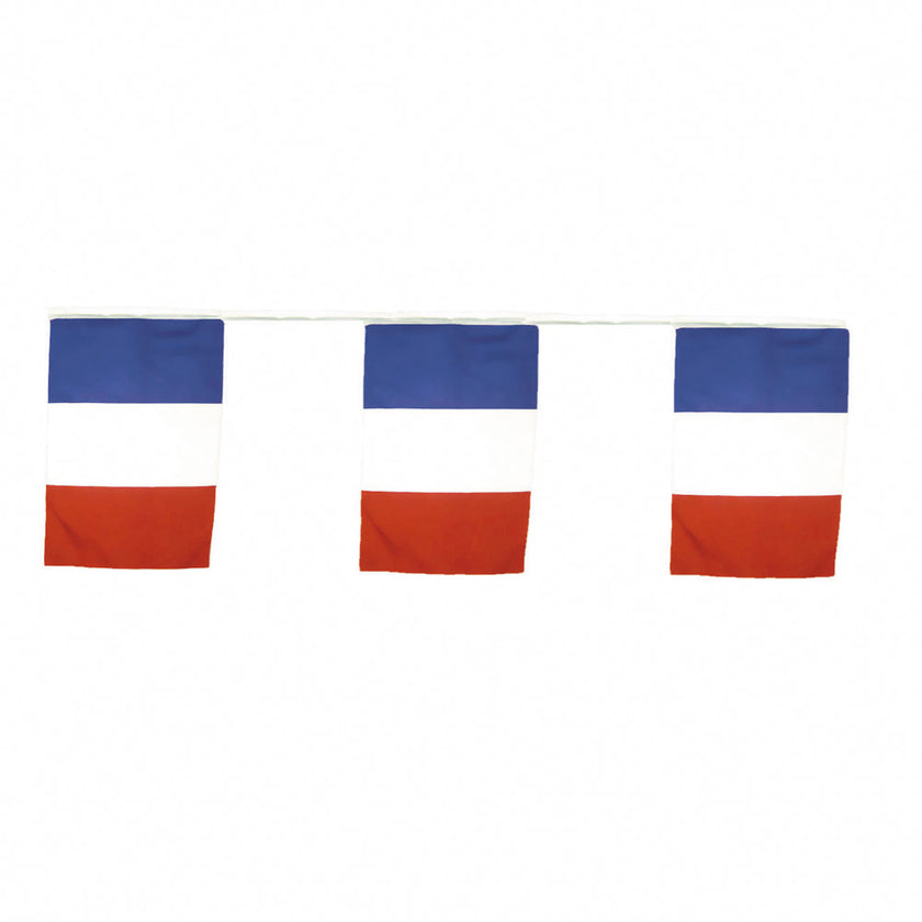 GUIRLANDE DRAPEAUX TRICOLORE 10M