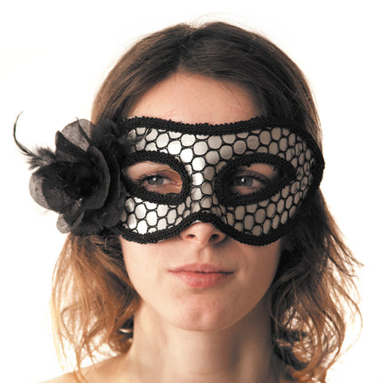 MASQUE CARNAVAL ARGENT ET RESILLE