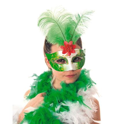 MASQUE VENITIEN PLUME VERT