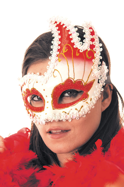 MASQUE VENITIEN ROUGE ET BLANC