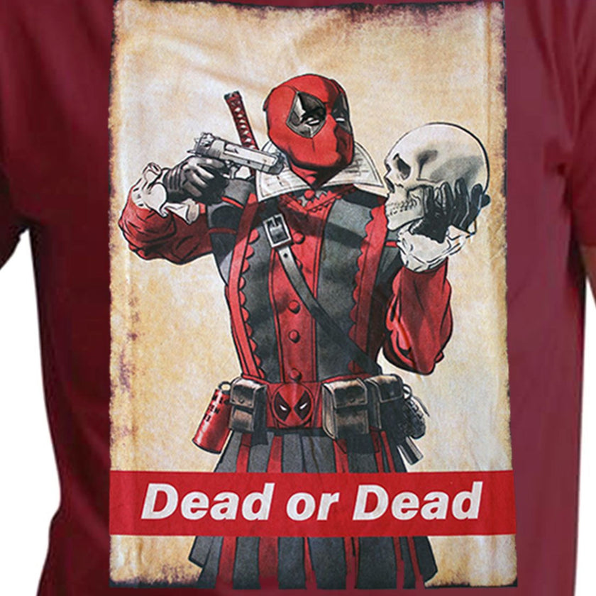 T-shirt Deadpool Dead or Dead homme