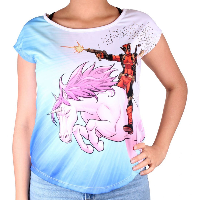 T-shirt Deadpool Licorne femme