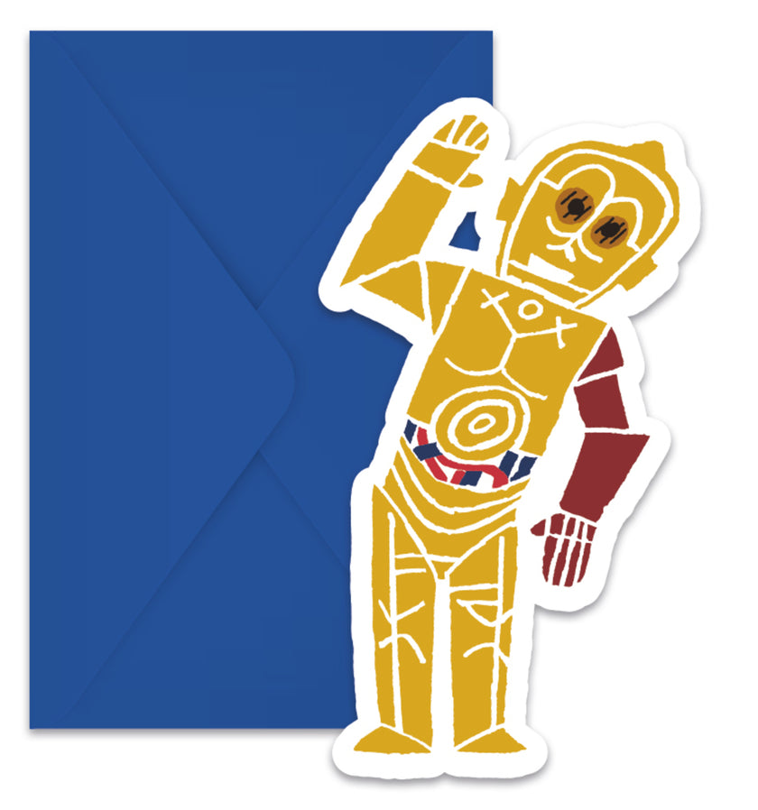 6 invitations La Force Star Wars