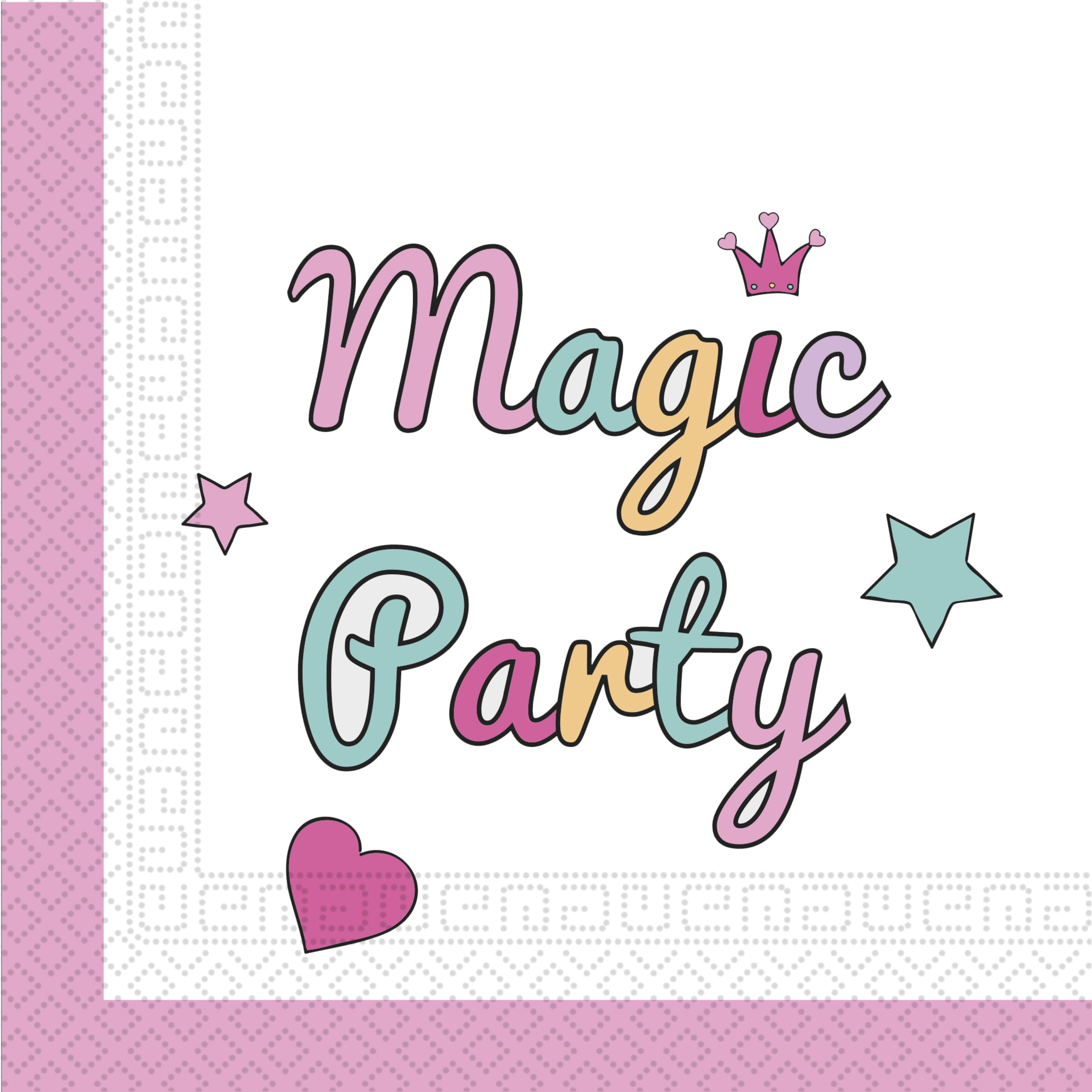 20 Serviettes en papier Licorne fête magique