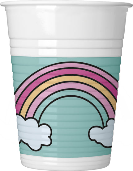 8 gobelets en plastique Licorne fête magique