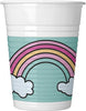 8 gobelets en plastique Licorne fête magique