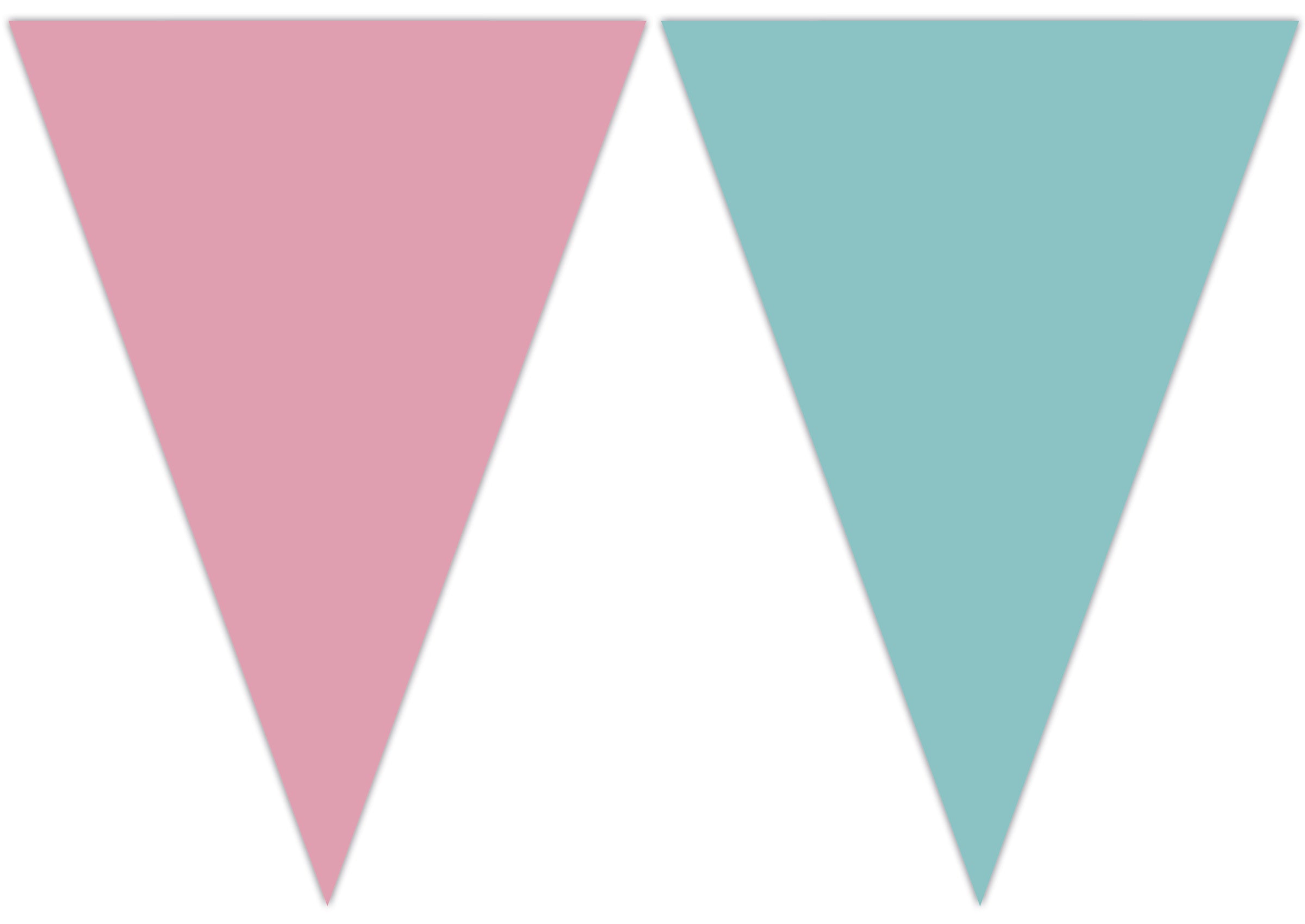 Guirlande fanions rose et turquoise