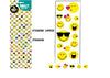 lot de 14 stickers smiley jaune 27x10cm