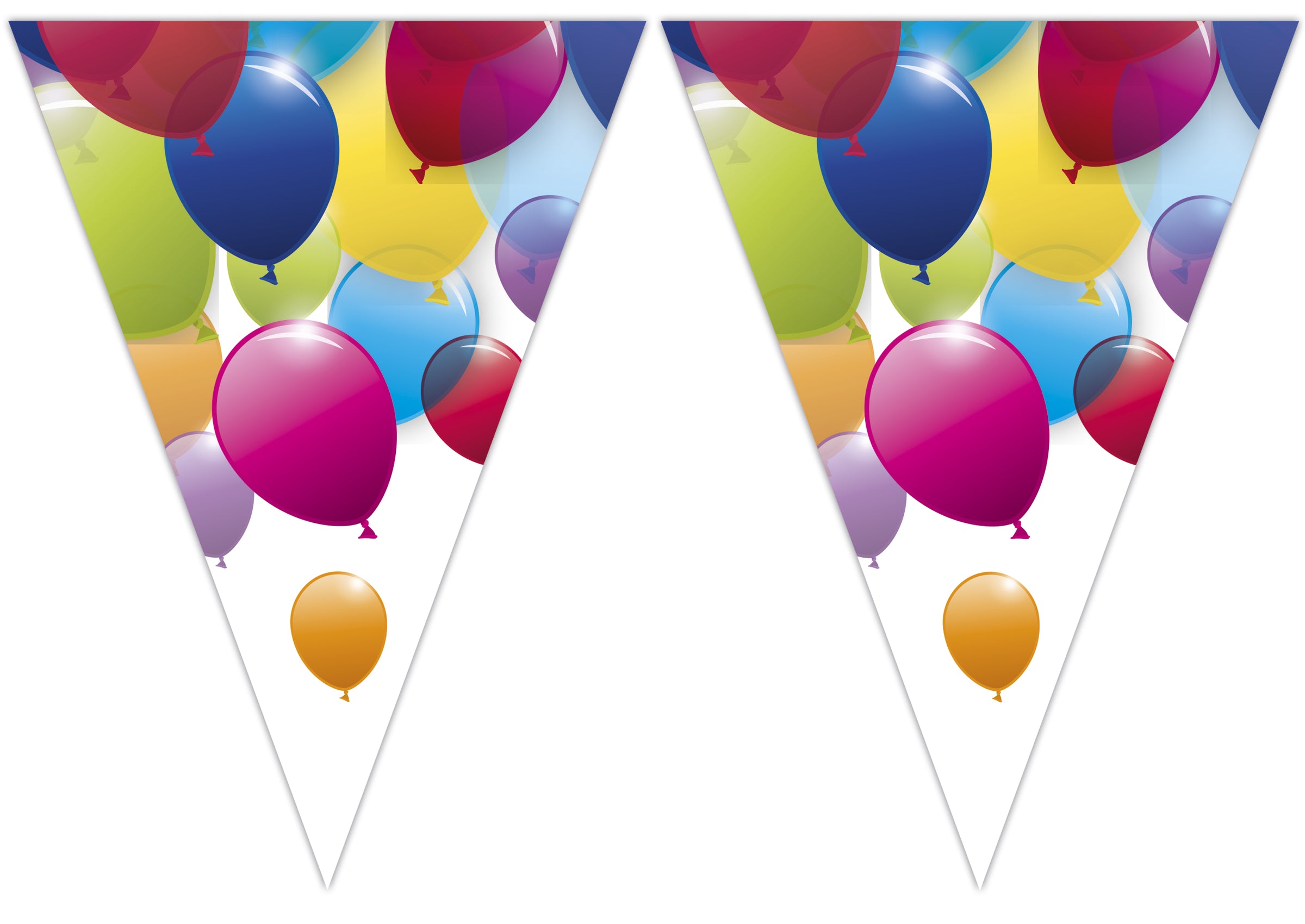 Guirlande fanions ballons arc-en-ciel