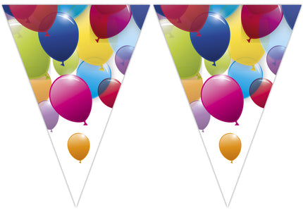 Guirlande fanions ballons arc-en-ciel