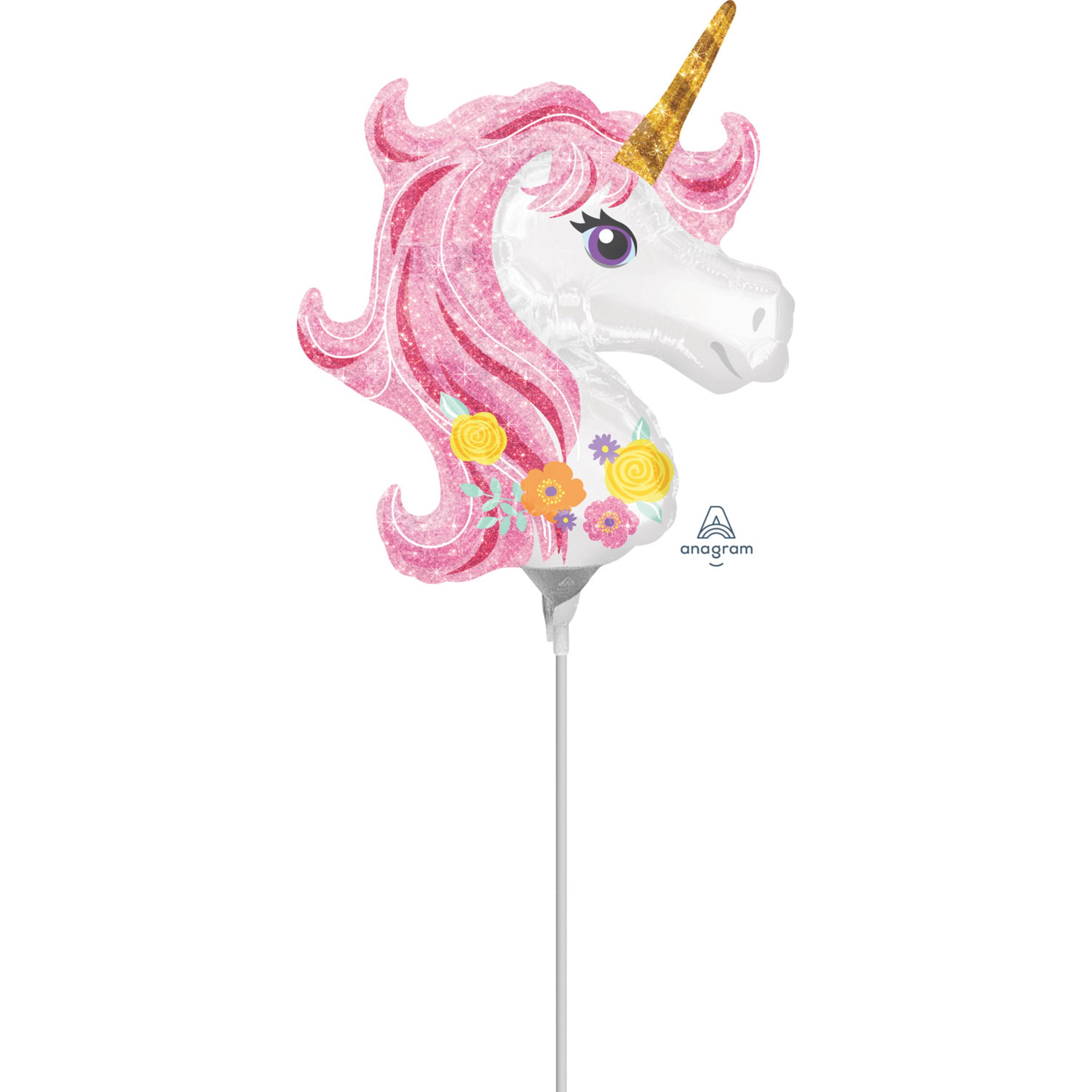 Ballon aluminium princesse licorne petit modèle