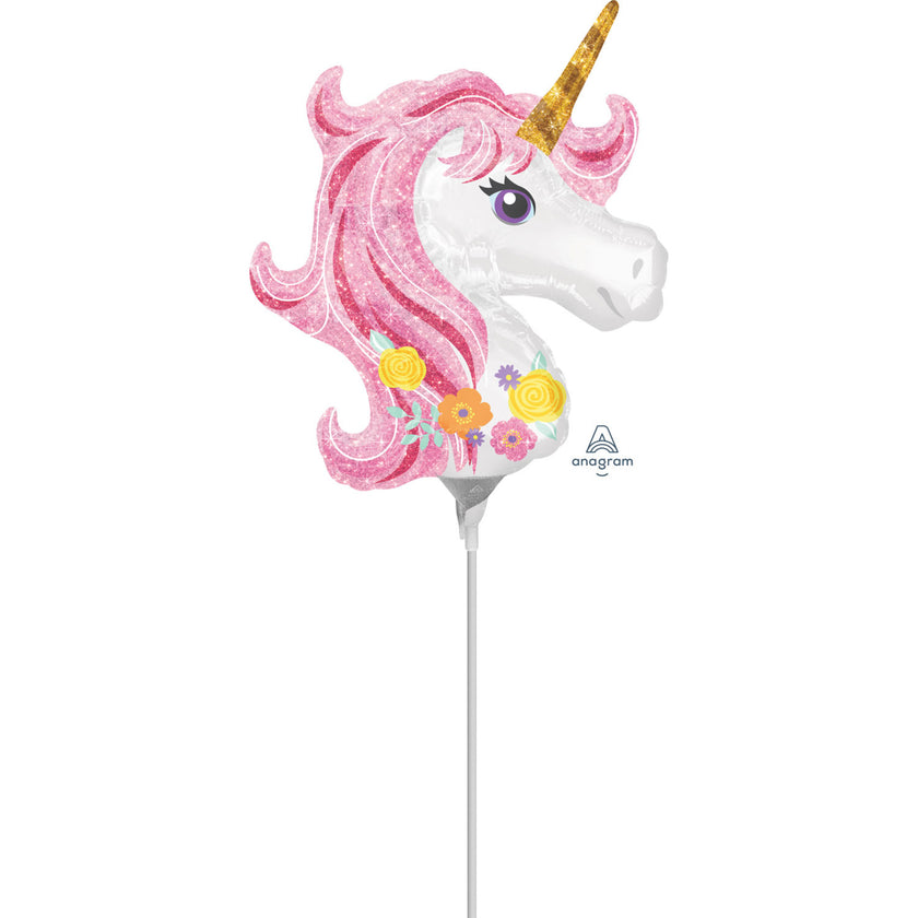 Ballon aluminium princesse licorne petit modèle
