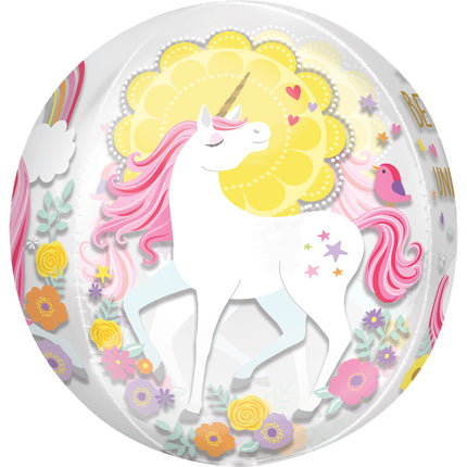 Ballon aluminium princesse licorne moyen