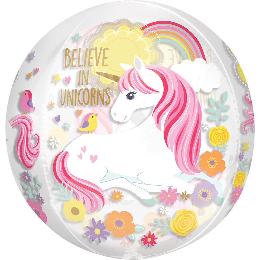 Ballon aluminium princesse licorne moyen