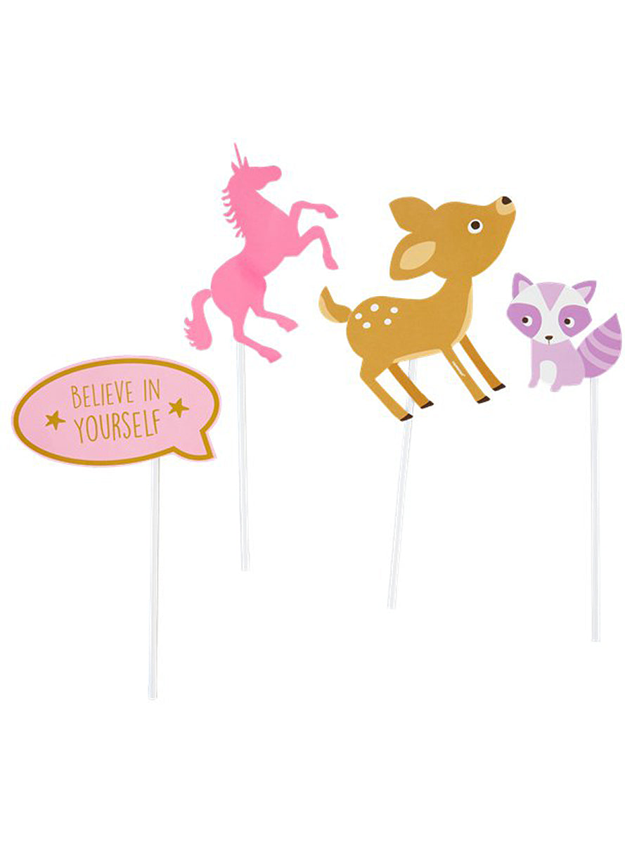 12 accessoires pour Photo booth de princesse licorne