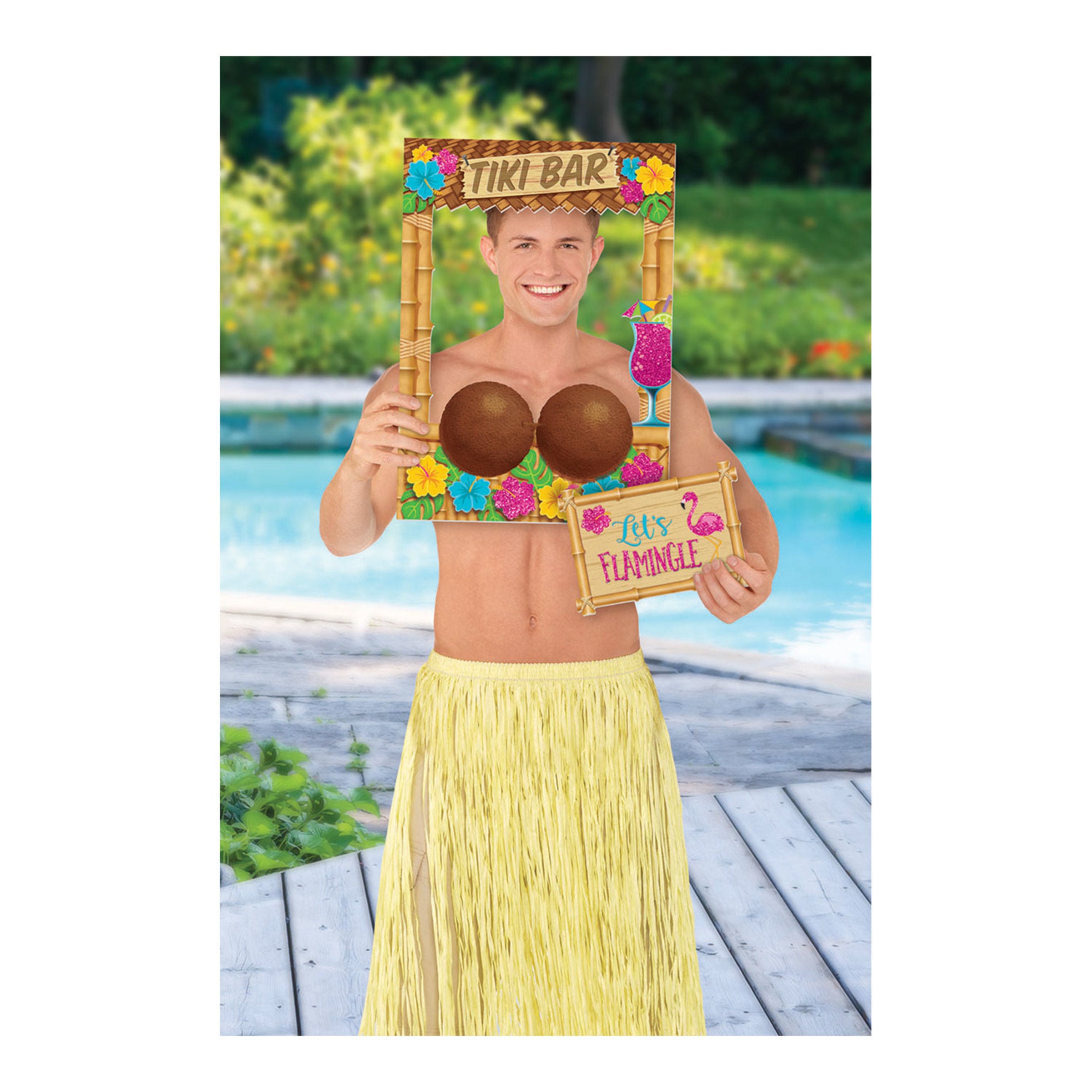 Cadre Photo booth Tiki Hawaï