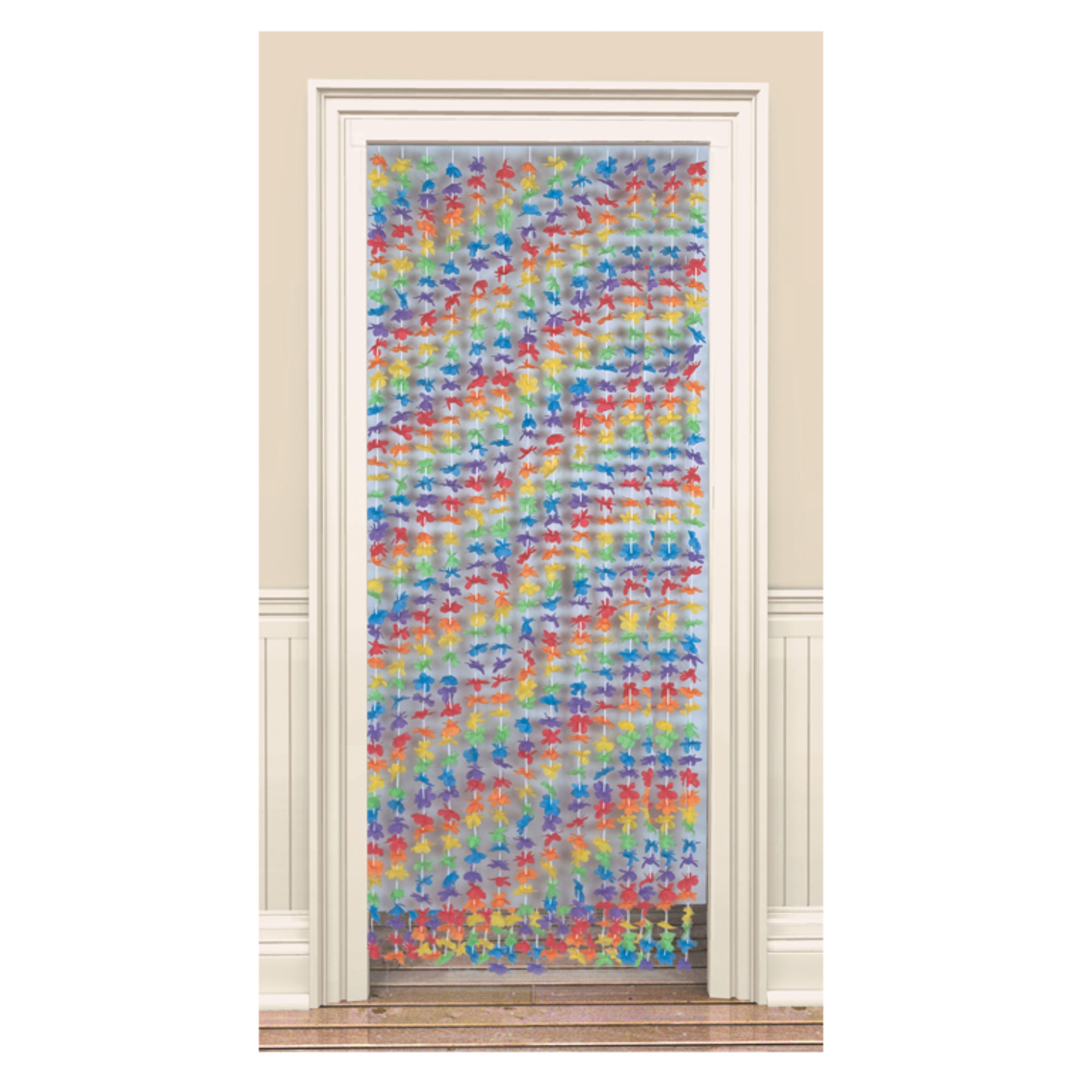 Rideau de fleurs multi couleurs