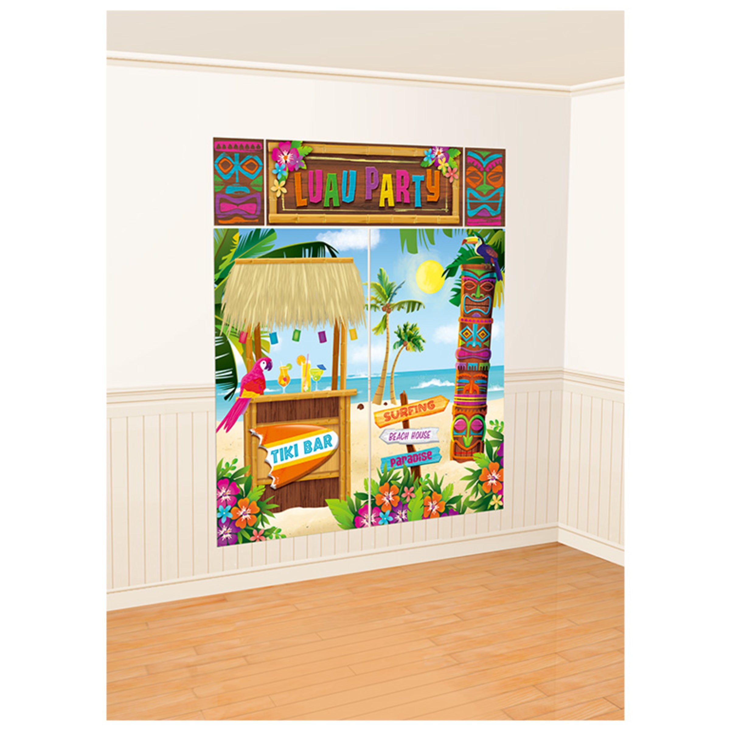 Kit décoration mur Tiki Hawaï