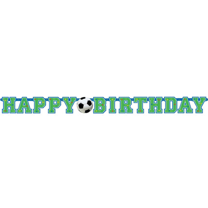 Guirlande joyeux anniversaire ballons de foot